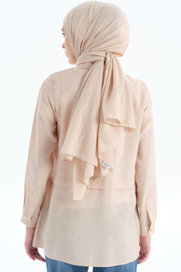 Aller Detailed Shirt - Beige