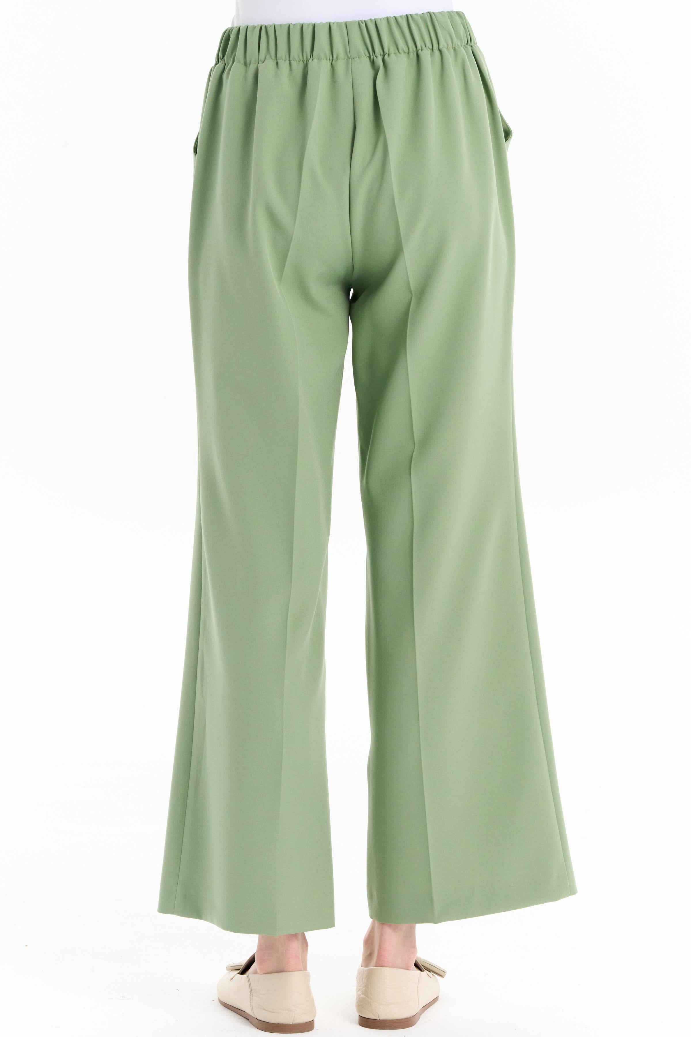 Beli Lastikli Culotte Pantolon - Mint TUĞBA