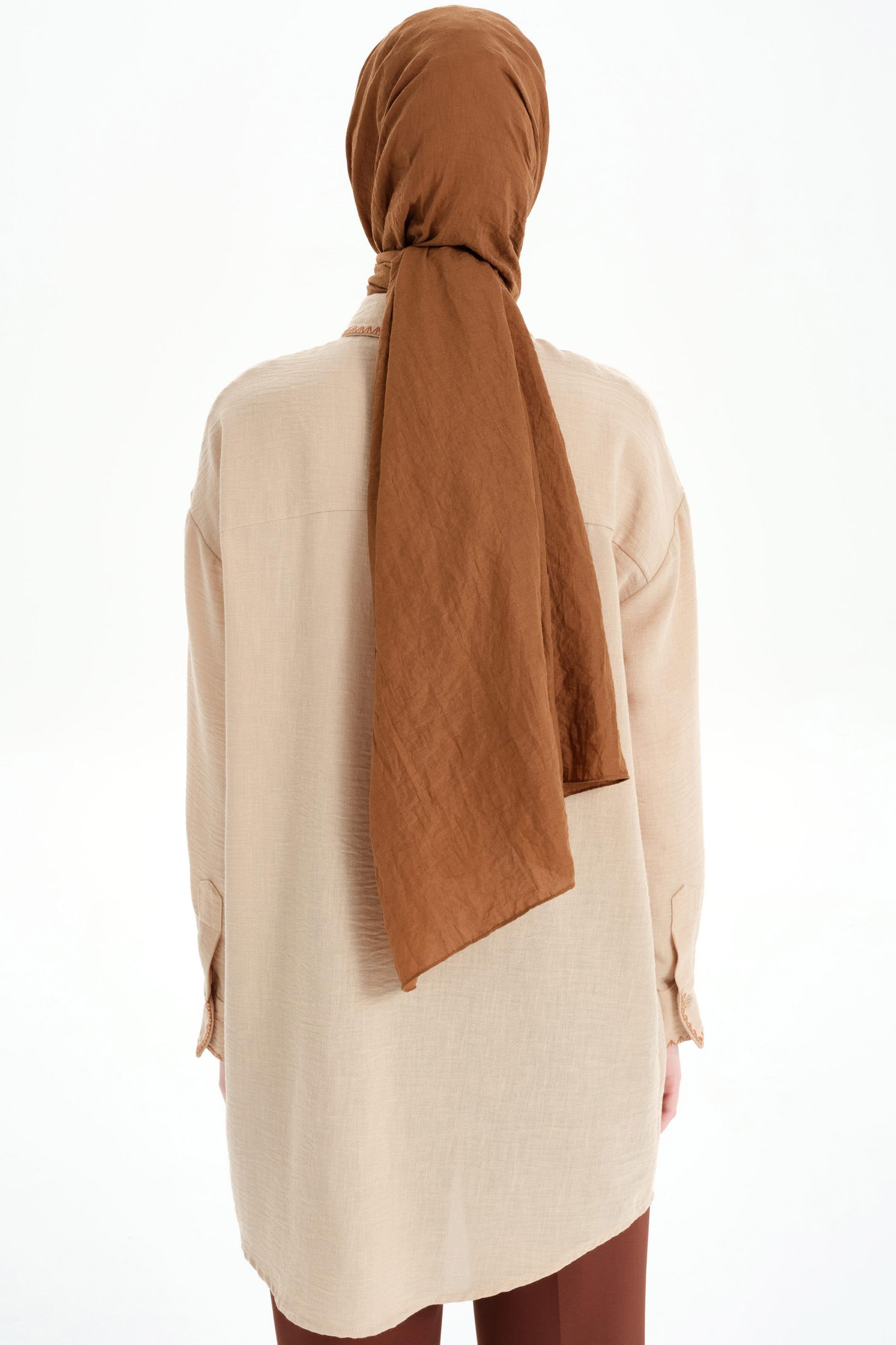 Nakış Detaylı Tunik - Camel TUĞBA