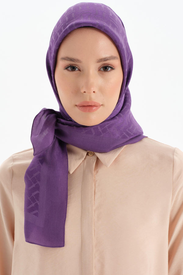 Natural T Logo Scarf - Purple