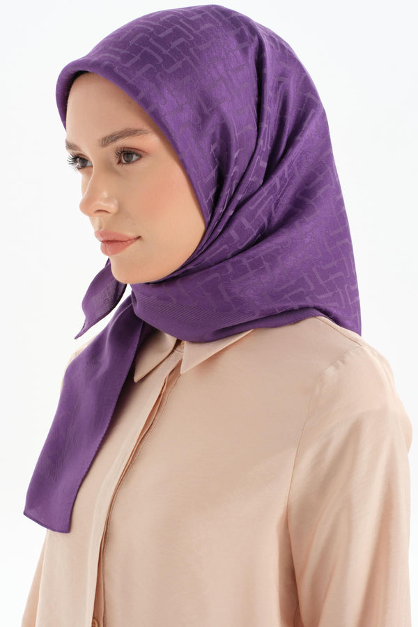 Natural T Logo Scarf - Purple