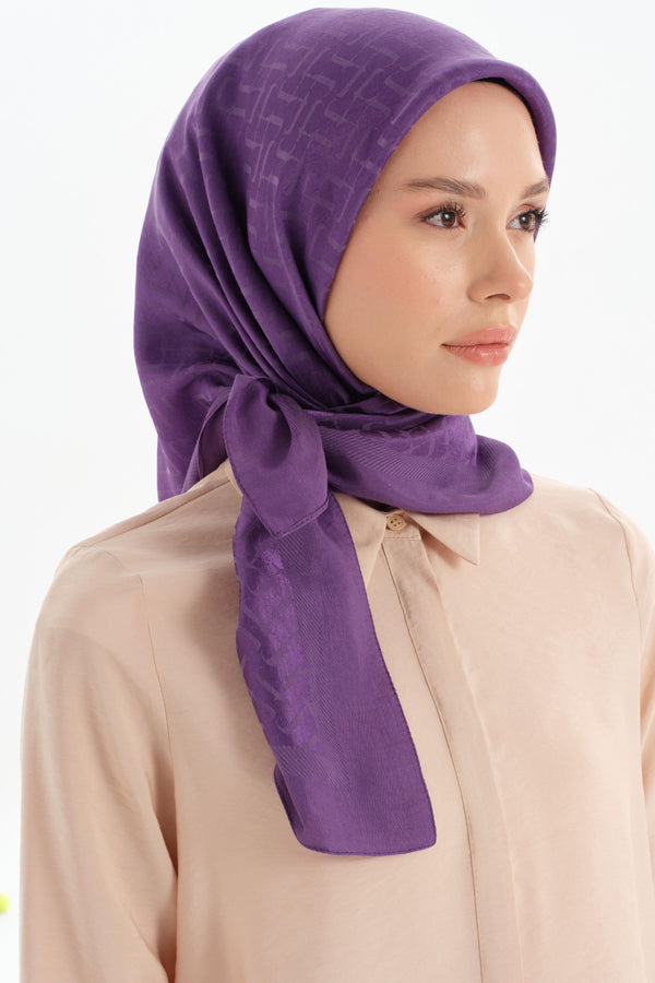 Natural T Logo Scarf - Purple