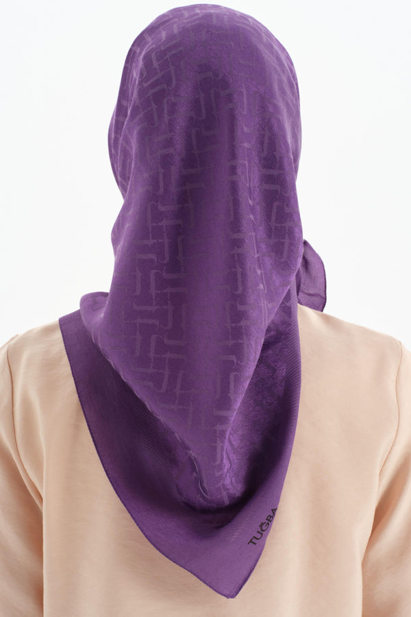 Natural T Logo Scarf - Purple