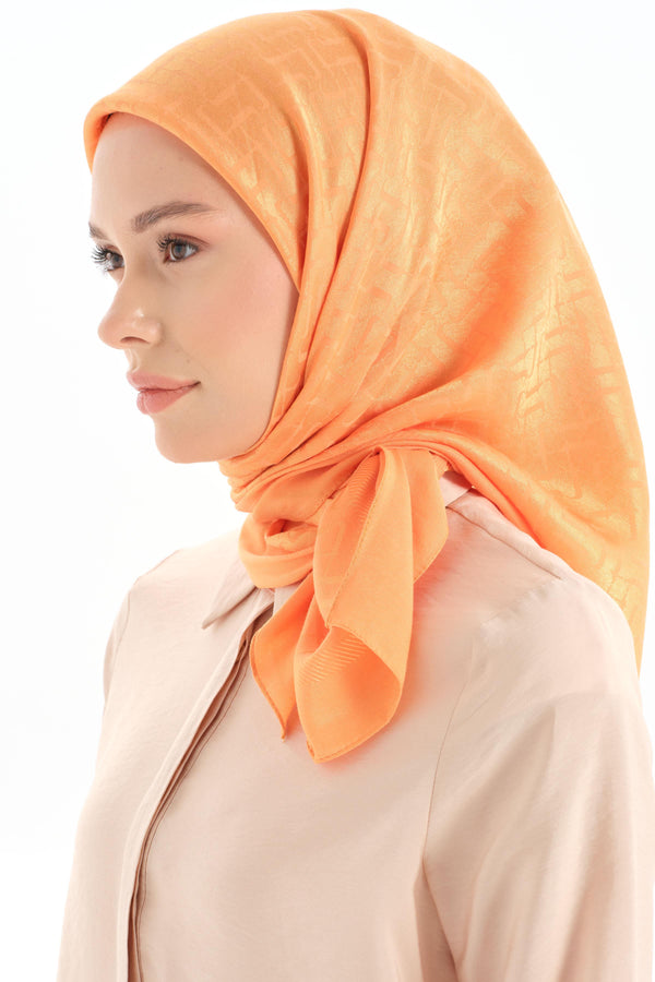 Natural T Logo Scarf - Orange