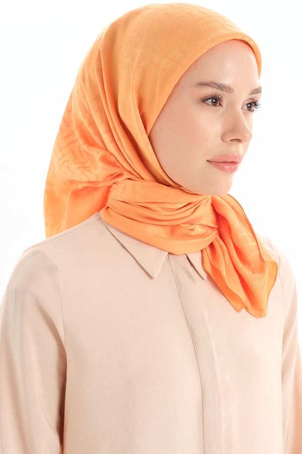 Natural T Logo Scarf - Orange