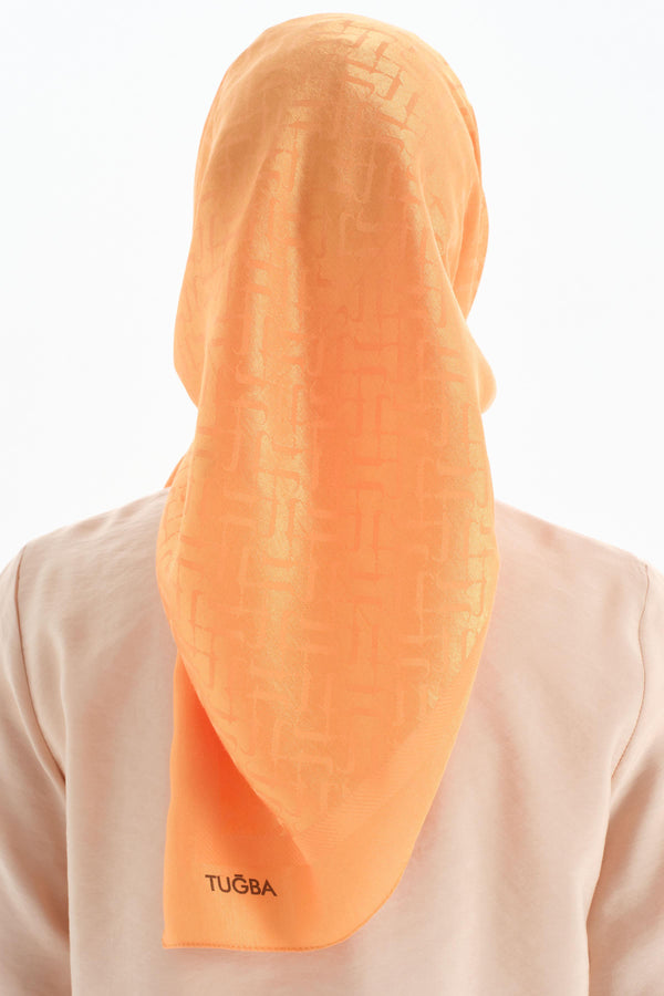 Natural T Logo Scarf - Orange