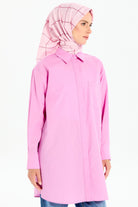 Oversize Cepli Tunik - Pembe TUĞBA