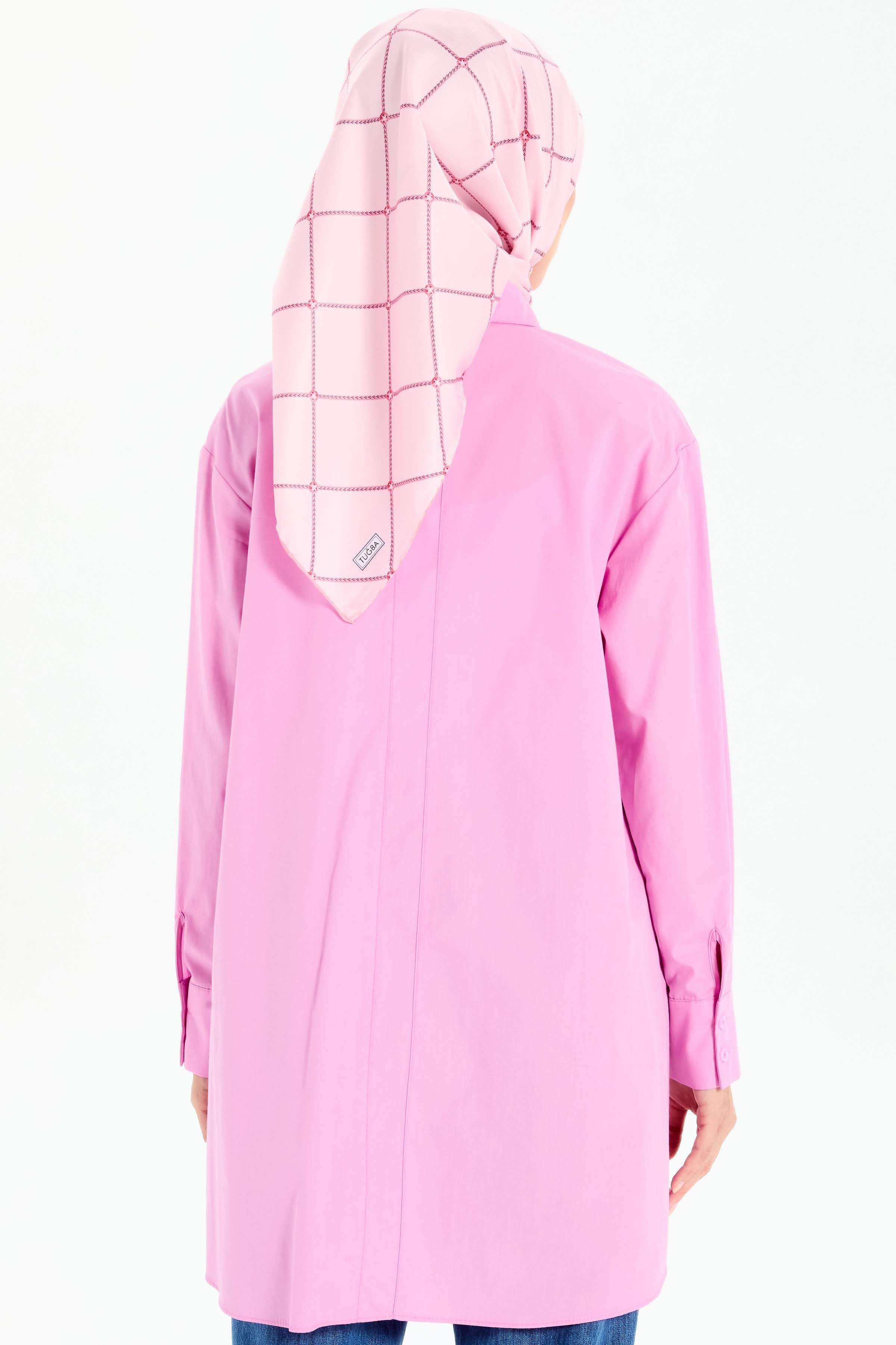 Oversize Cepli Tunik - Pembe TUĞBA