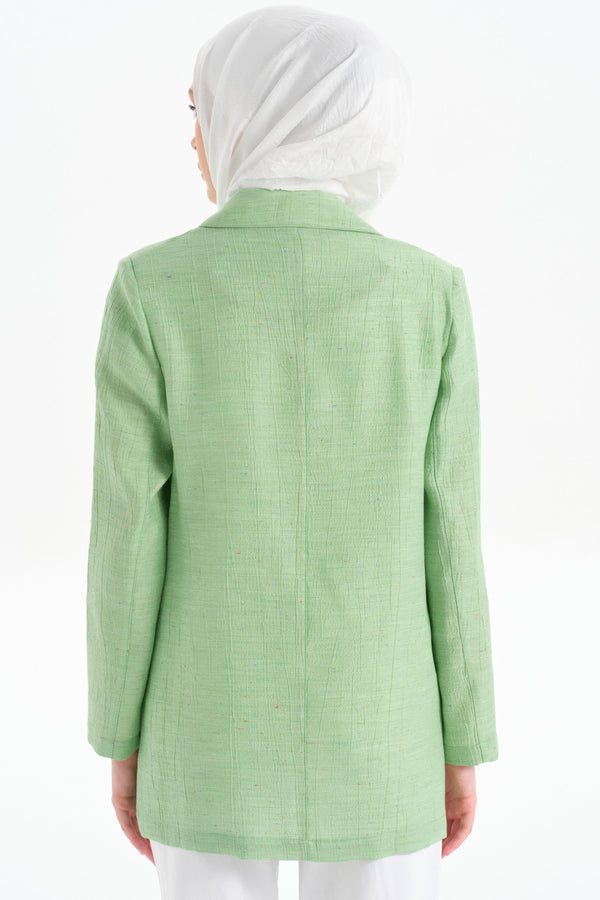 Single Button Jacket - Light Green