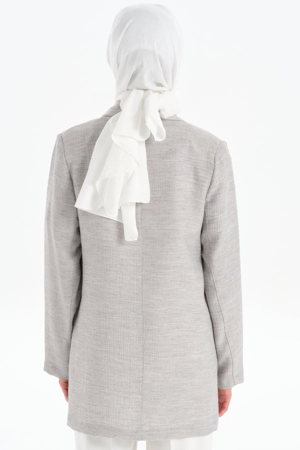 Single Button Jacket - Grey