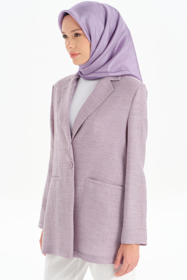 Single Button Jacket - Lilac