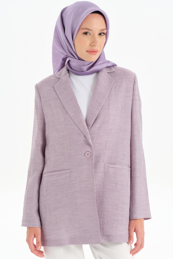 Single Button Jacket - Lilac