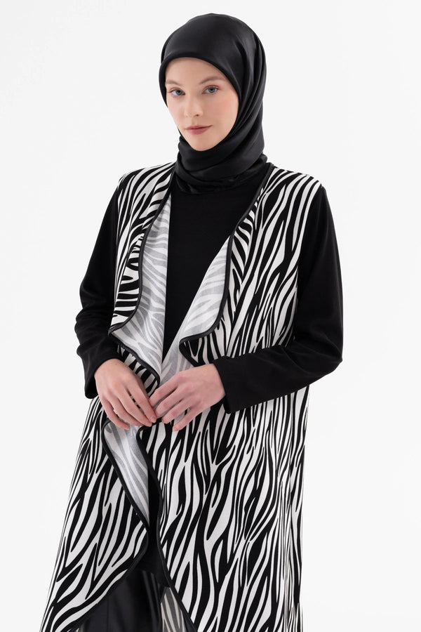 Zebra Desenli İkili Takım - Siyah TUĞBA